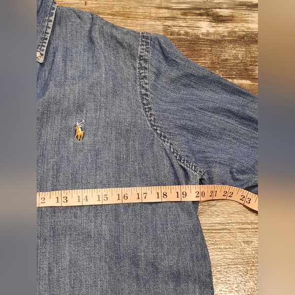Vintage Ralph Lauren Mens L Denim Button Up Classic Fit - Picture 6 of 7